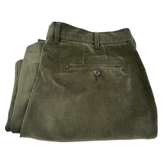 Peter Millar Corduroy Pants Mens 36 (37x30 ACTUAL) Green Coastal Nanoluxe Preppy - Picture 1 of 8